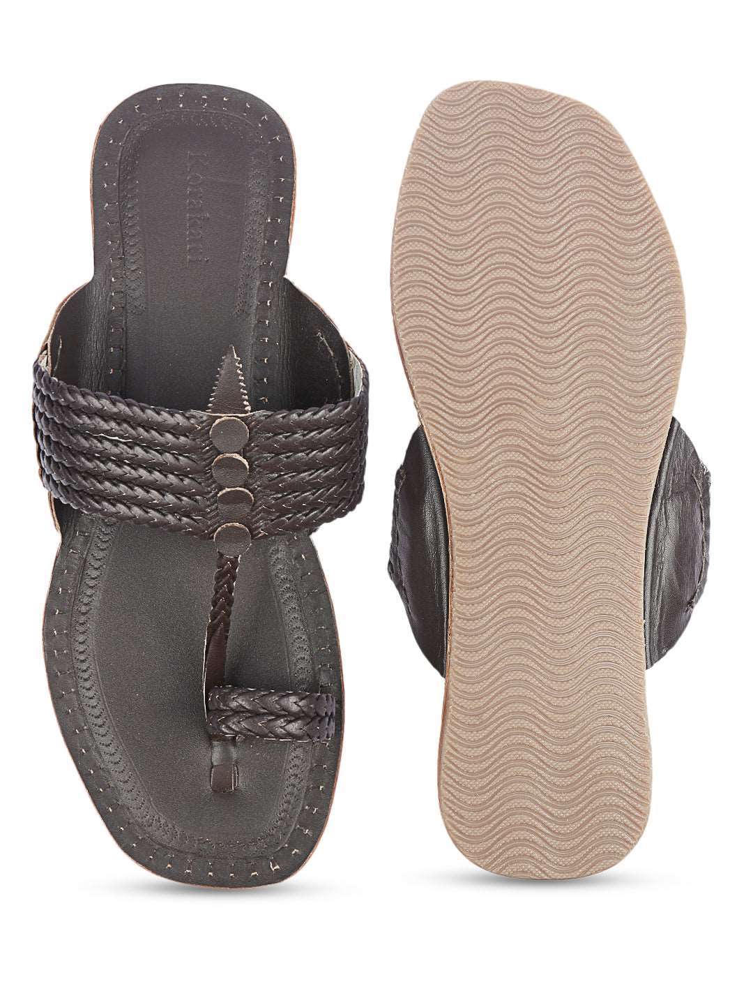 Six Brown Braids - Kolhapuri Chappal for men