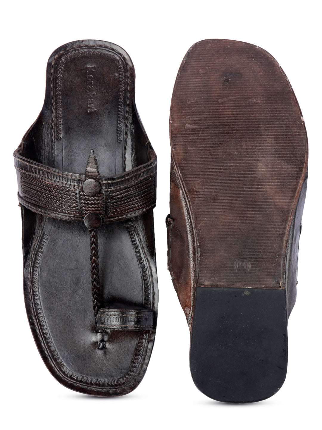 Flat Tip Elegance - Kolhapuri Chappal for Men