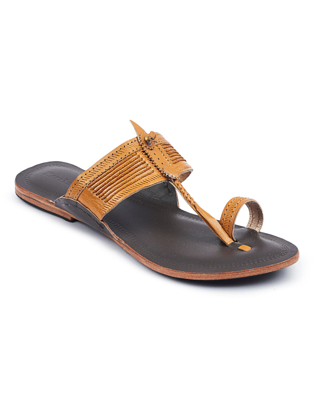 Leather discount ladies chappal