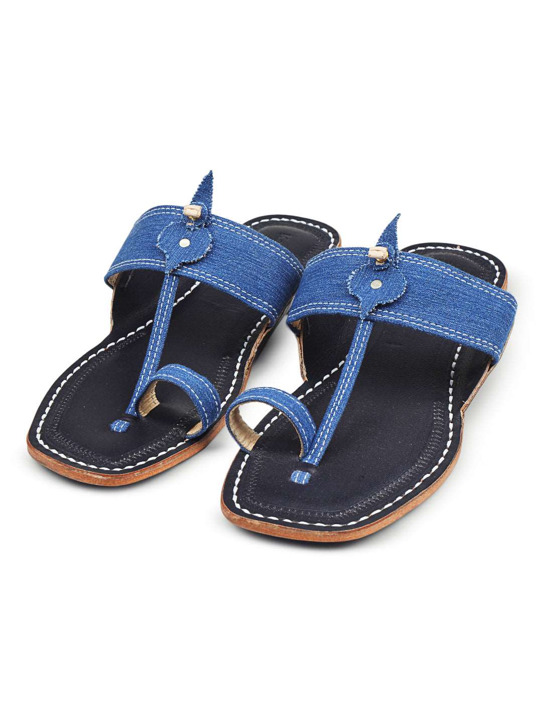 Blue 2025 kolhapuri chappal