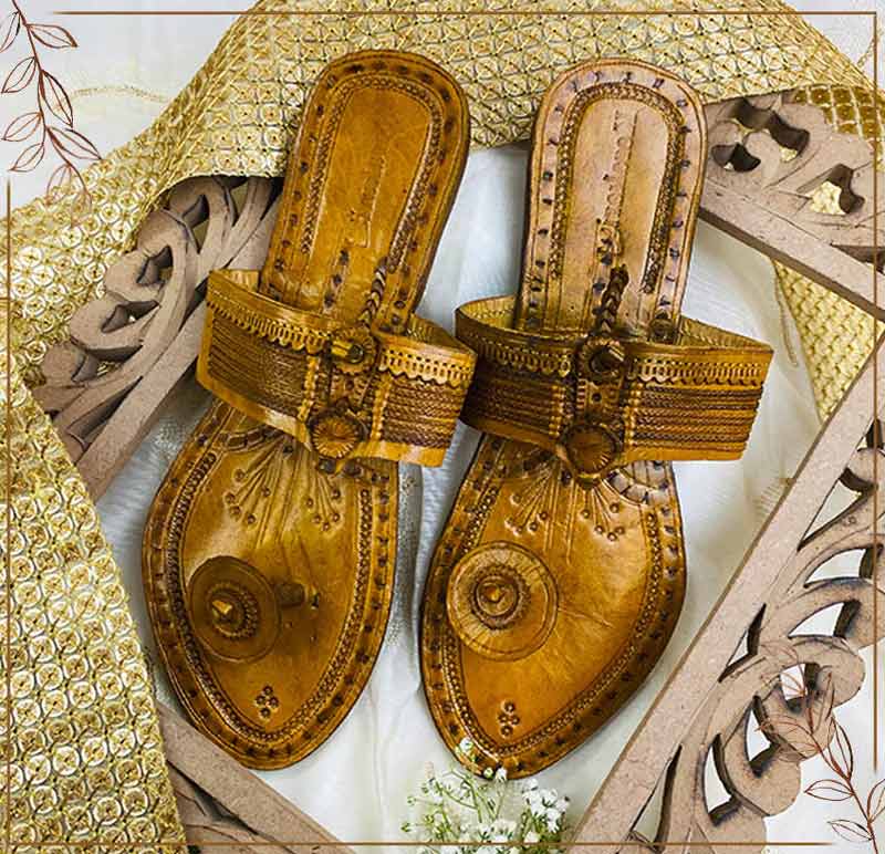 Womens Genuine Tan Leather Indian Kolhapuri Sandals Slippers Flip Flops  Flats | eBay