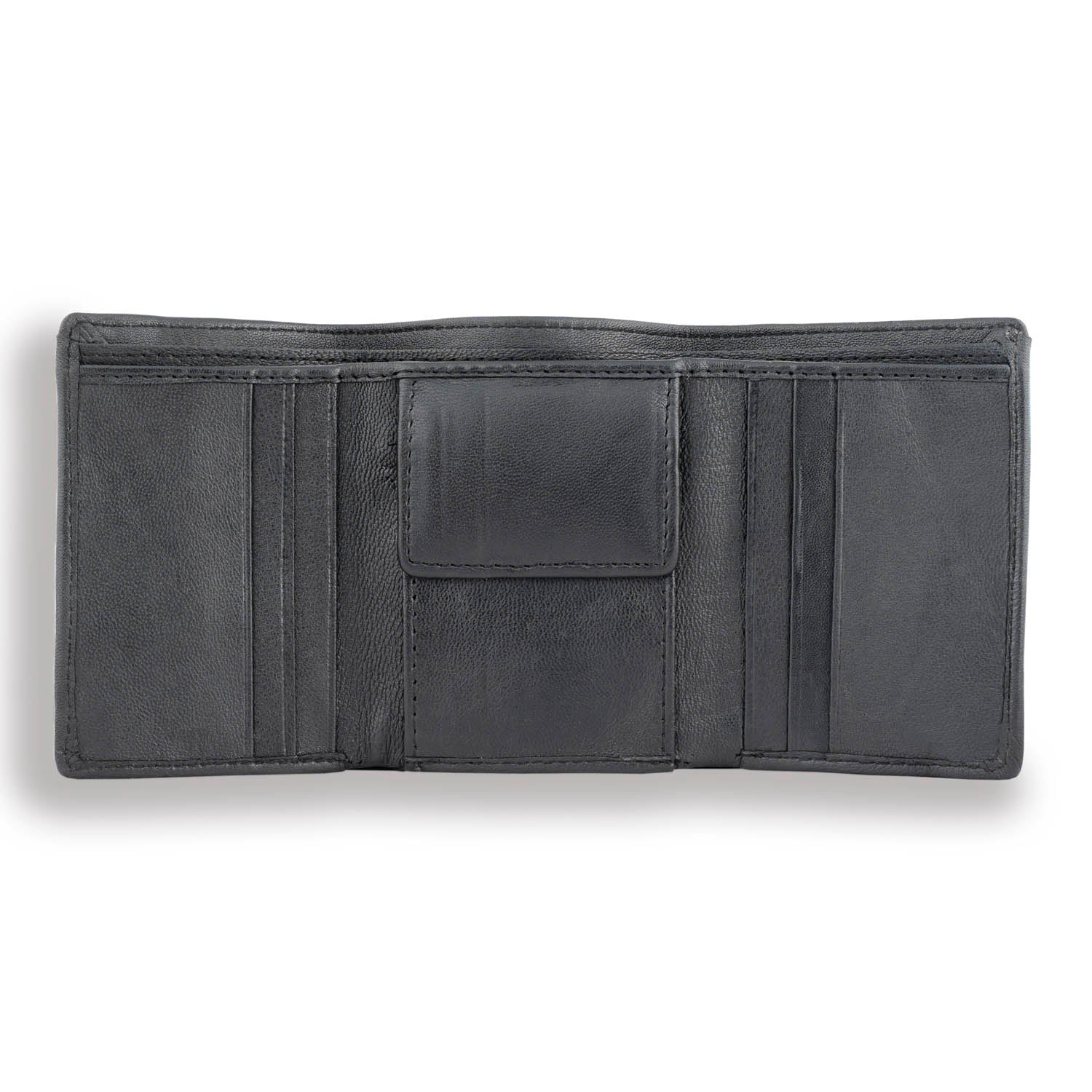 Stylish Handmade Pure Leather Black Wallet