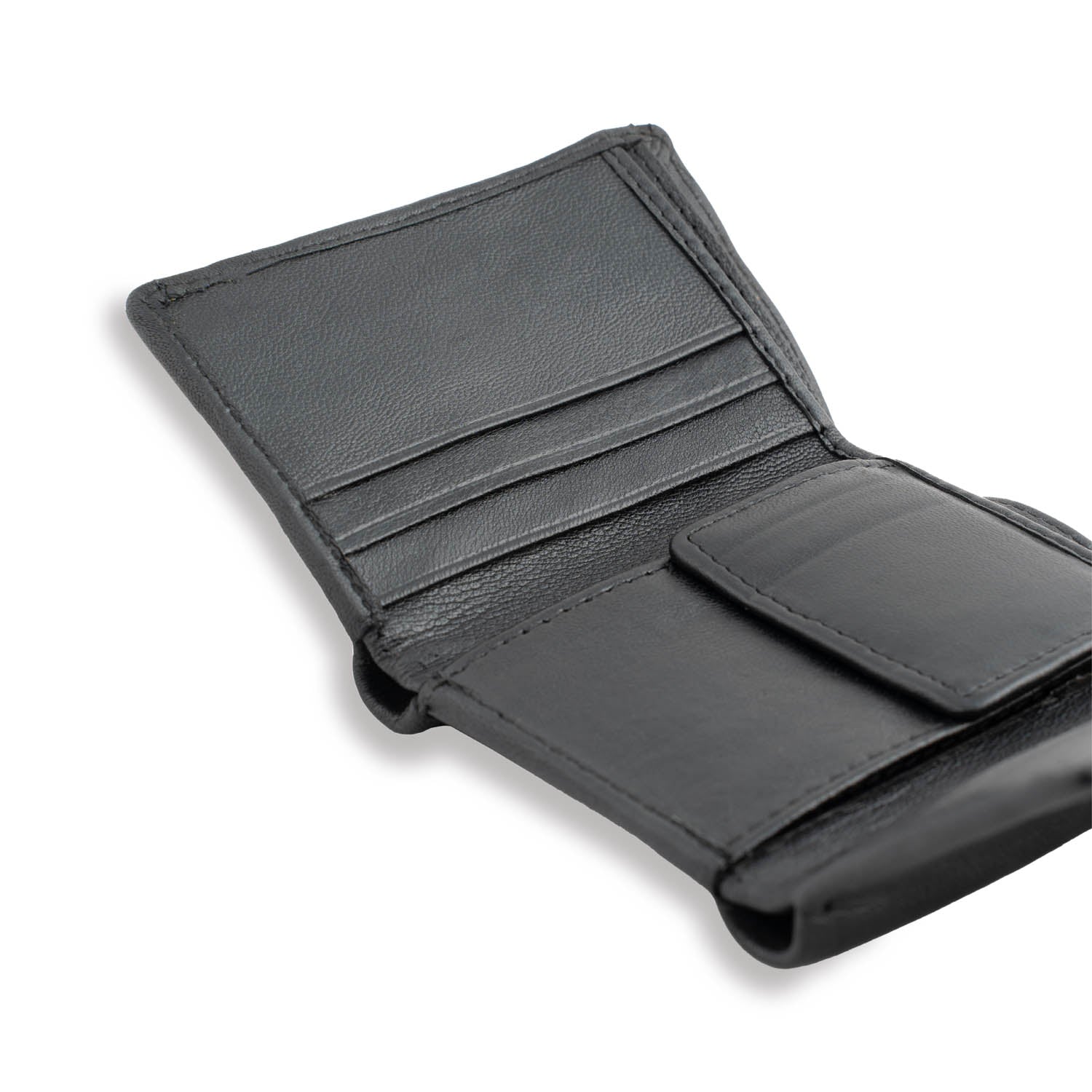 Stylish Handmade Pure Leather Black Wallet